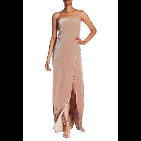 ABS by Allen Schwartz Velvet Gown Cream - Picture 3 of 5